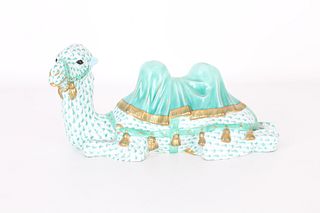 Herend Fishnet Porcelain Camel