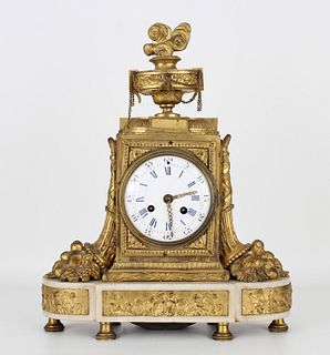19th C. French Gilt Bronze Mantel Clock