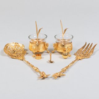 Group of Silver and Gilt Table Articles 