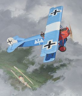 Jack Fellows (B. 1941) "1918 Fokker D VII"