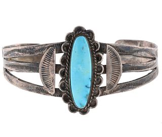 1920's Navajo Fred Harvey Turquoise Bracelet