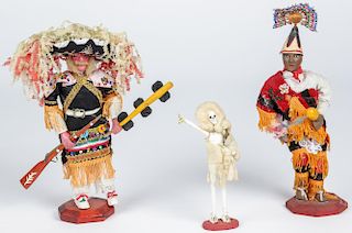 3 Vintage Mexican Festival Theme Dolls