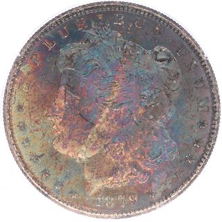 1879-S Morgan Silver Dollar PCGS MS64 Rainbow Tone