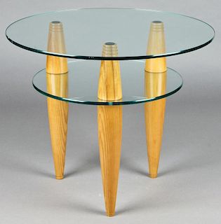 Wooden Memphis Style Occasional Table