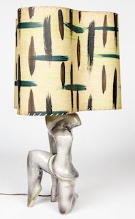 Vintage Waylande Gregory Style Modern Glazed Ceramic Lamp