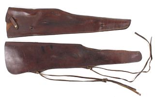 Western Leather Rifle Saddle Scabbards
