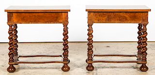 Antique William and Mary Style Bed Stands