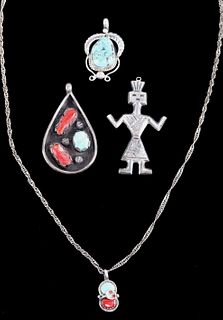 Zuni Effie C. & Navajo Coral, Turquoise Jewelry