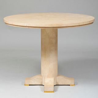 Goatskin Covered Table, in the Style of Karl Springer