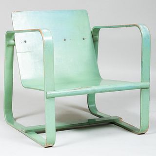 Painted Bentwood Armchair, Attributed to Giuseppe Pagano