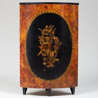 Piero Fornasetti Decoupaged and Painted Corner Cabinet 
