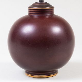 Rorstrand Pottery 'Orient' Vase Mounted as a Table Lamp