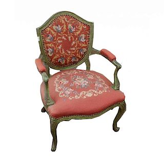 19th Century French Needlepoint Chair