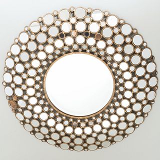 Gilt-Metal Circular Mirror, of Recent Manufacture