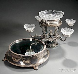 Two Pieces of Silver-plated Tableware
