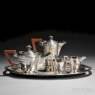 Five-piece George VI Sterling Silver Tea and Coffee Service