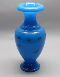 Large Antique Gilded French Opaline Vase