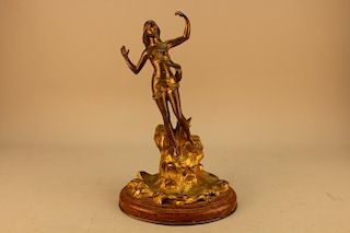 French Antique Bronze 'Daphne'