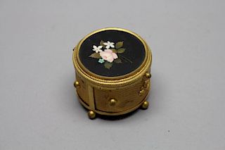 Guttin Gilt-Bronze/Pietra Dura Mounted Jewelry Box