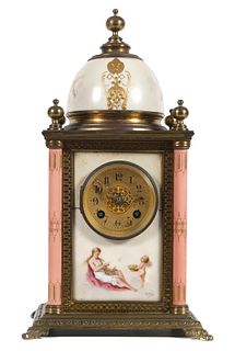Antique Bailey Banks & Biddle Porcelain Clock 