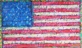 TIM YANKE, American Flag, Canvas Print