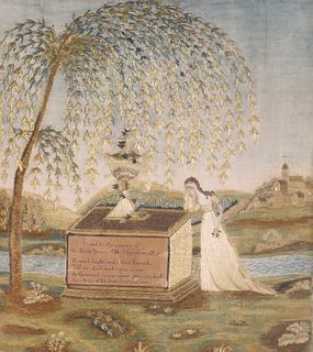 Mourning Silk Embroidery, 1810