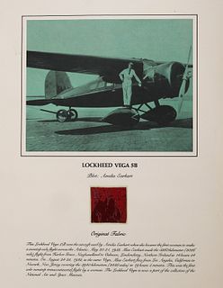 (5) Smithsonian Aviation Fabric—EARHART, WRIGHT +