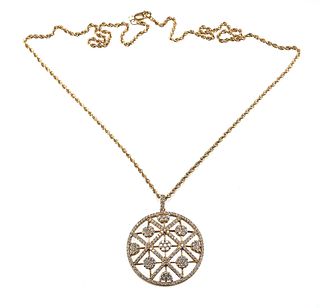 EFFY 14K Diamond Snowflake Pendant Necklace