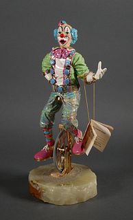 Ron Lee Clown on Unicycle Sculpture
