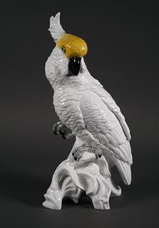 Staffordshire Porcelain Cockatoo TJ Jones Figurine