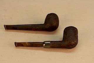 (2) Antique Dunhill Shell Briar/Cumberland Pipes