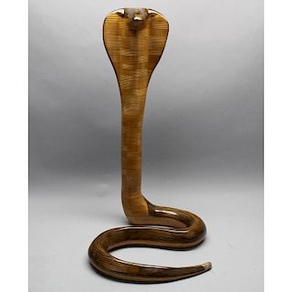 Modern Carved Wooden Cobra