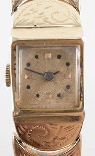 Ladies 14K Gold P. Buhre Wrist Watch 