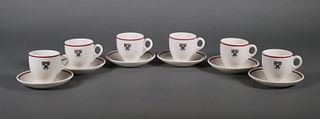 (6) Vintage Harvard Demitasse Cups & Saucers 