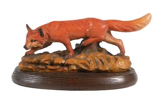 Vintage Anri Fox Carving by Gunther Granget