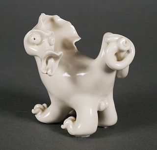 Blanc de Chine Tacky Dragon Porcelain Figurine 