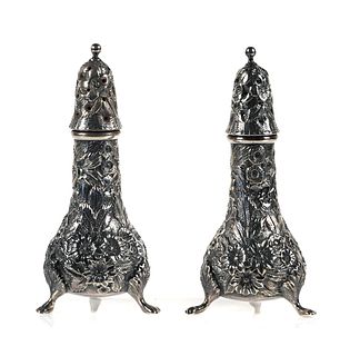 Sterling Baltimore Repousse Salt & Pepper Shakers