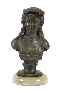 Bronze Bust, Young Girl, Early 20th