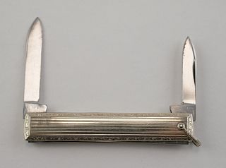 Esemco 14K Gold Handle Folding Pocket Knife 