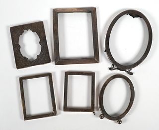 (6) Antique Sterling Silver Picture Frames