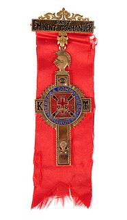 Knights Templar PEC Masonic Cross Gold Medal