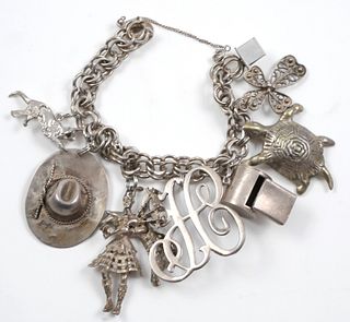 Vintage Sterling Charm Bracelet 