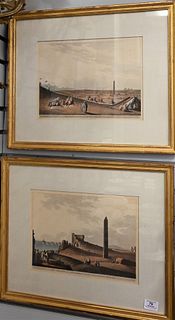 Pair of R. Boyer Lithographs, to include "An Ancient Obelisk at Matarau, Formerly Heliopolis"; along with "The Obelisks at Alexandria Called Cleopatra