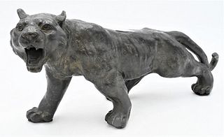 Bronze Lioness, height 8 1/2 inches, length 19 inches, Provenance: Waterfront Estate, Stamford, Connecticut.