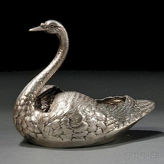 Gorham/Durgin Sterling Silver Swan-form Bowl