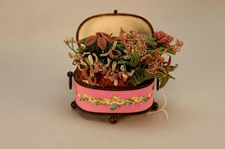 19th C. French Porcelain Floral Box