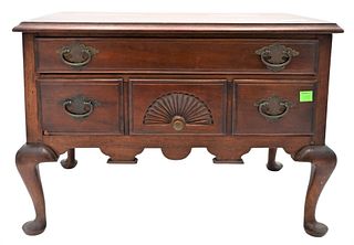 Custom Mahogany Miniature Server/Lowboy, height 14 1/2 inches, top 13 x 20 1/2 inches, Provenance: Estate of James Dana English of New Haven to benefi