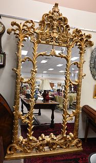 Large Gilt Hall Mirror, height 111 inches, width 64 inches.