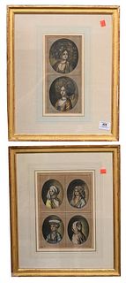 Group of Four Framed Engravings of Turkish Headdresses, largest plate size 12 x 7 1/4 inches, frame size 16 x 10 3/4 inches.