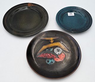 3 Sets of Ceramic Plates, to include 12 dinner, 13 luncheon; Baldelli plates; along with a set of enameled plates.